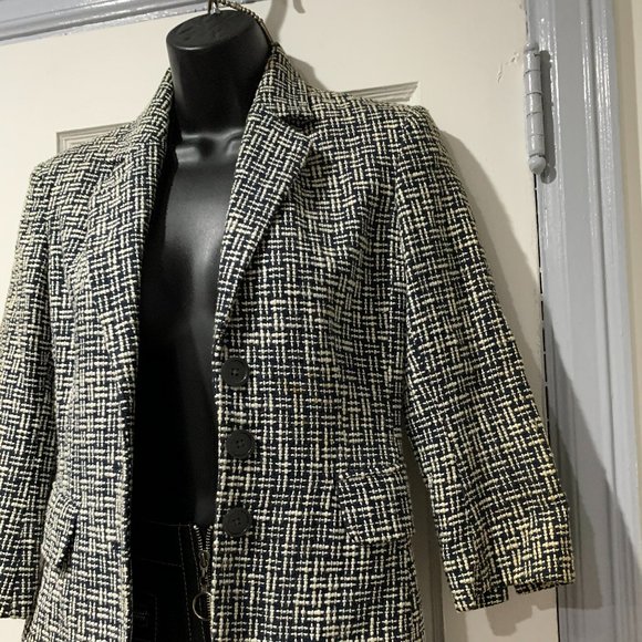 NWT Michael Kors Tweed Jacket 100% Leather Mini Skirt  Size 2 - Picture 8 of 12